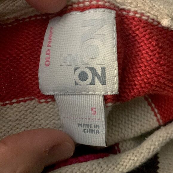 Old Navy | Girls Tan Red Pink Brown Striped Sleeveless Knit Sweater Dress Size S - Picture 7 of 14